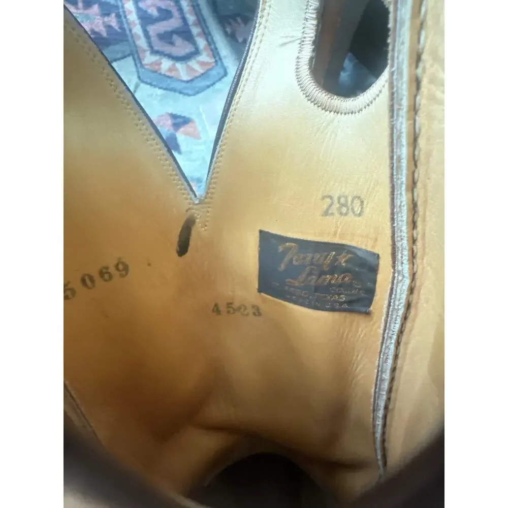 Vintage Tony Lama Suede Cowgirl Boots – Tan Western Round Toe Size 8